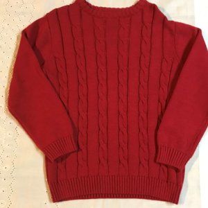 .Cable knit Red Boy's Sweater Size 6/7 (EXCELLENT SHAPE)